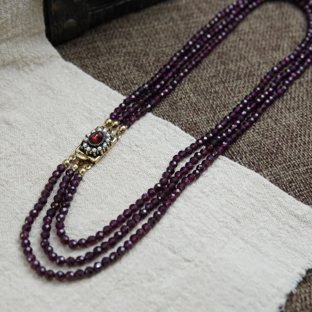 铜合金吊坠 翡冷翠项链 佛罗伦萨安娜奶奶珠珠项链N324