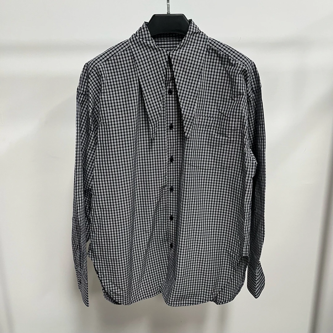 未使用 Balenciaga/巴黎世家 潮流格子衬衫 /34码/2591326