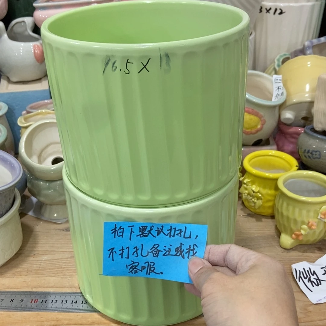 红陶陶瓷花盆满12米包邮