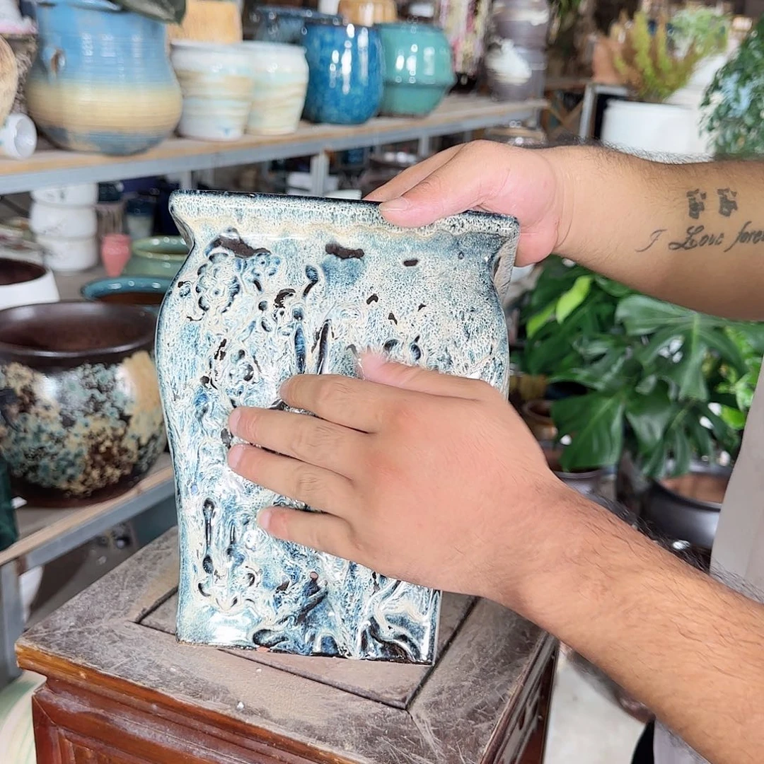 紫砂花盆杨杨花盆0925-533