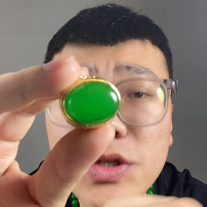 未镶嵌戒指翡翠高端时尚大鸽子蛋戒指