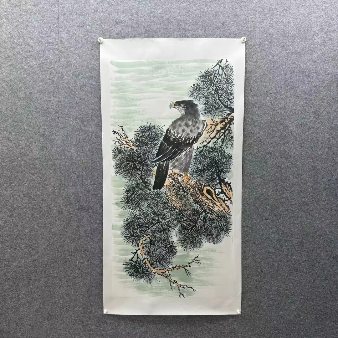 【老鹰图】雷百寿170*70cm手绘礼盒作品