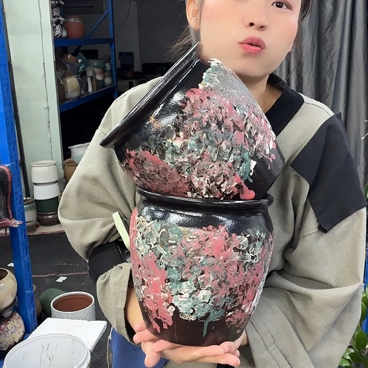 20×21 -粗陶花盆有孔