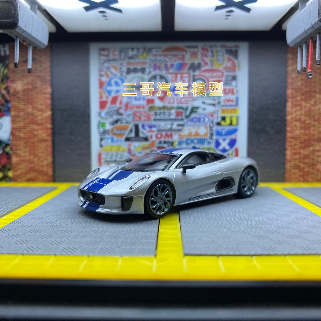 MINIGT 1:64 #960 捷豹 Jaguar C-X75 银色 仿真合金汽车模型摆件