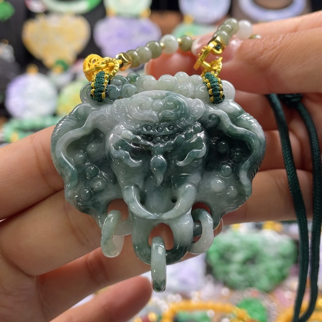 翡翠未镶嵌颈饰代编织