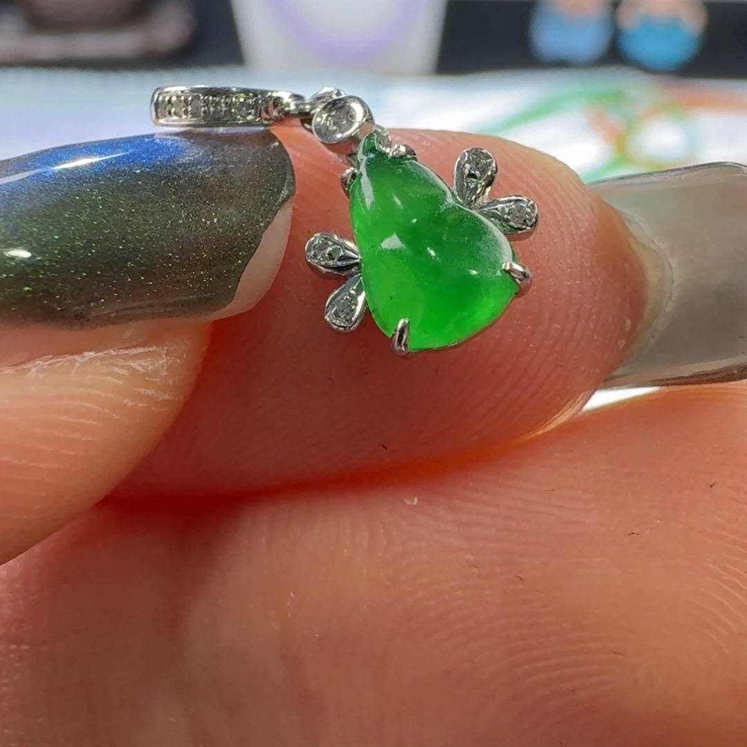 翡翠手链未镶嵌玻璃帝绿色葫芦提溜 强推！