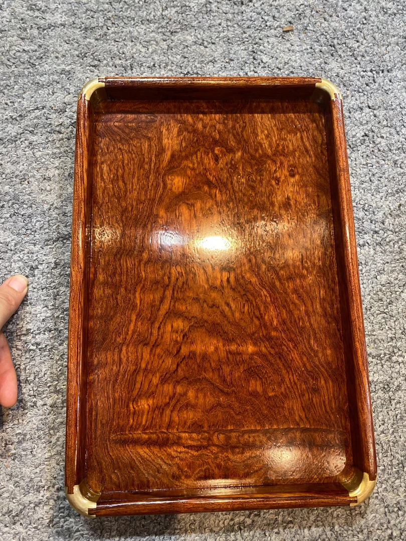 34*22*3 文玩盘 红木家居 纹理随机发