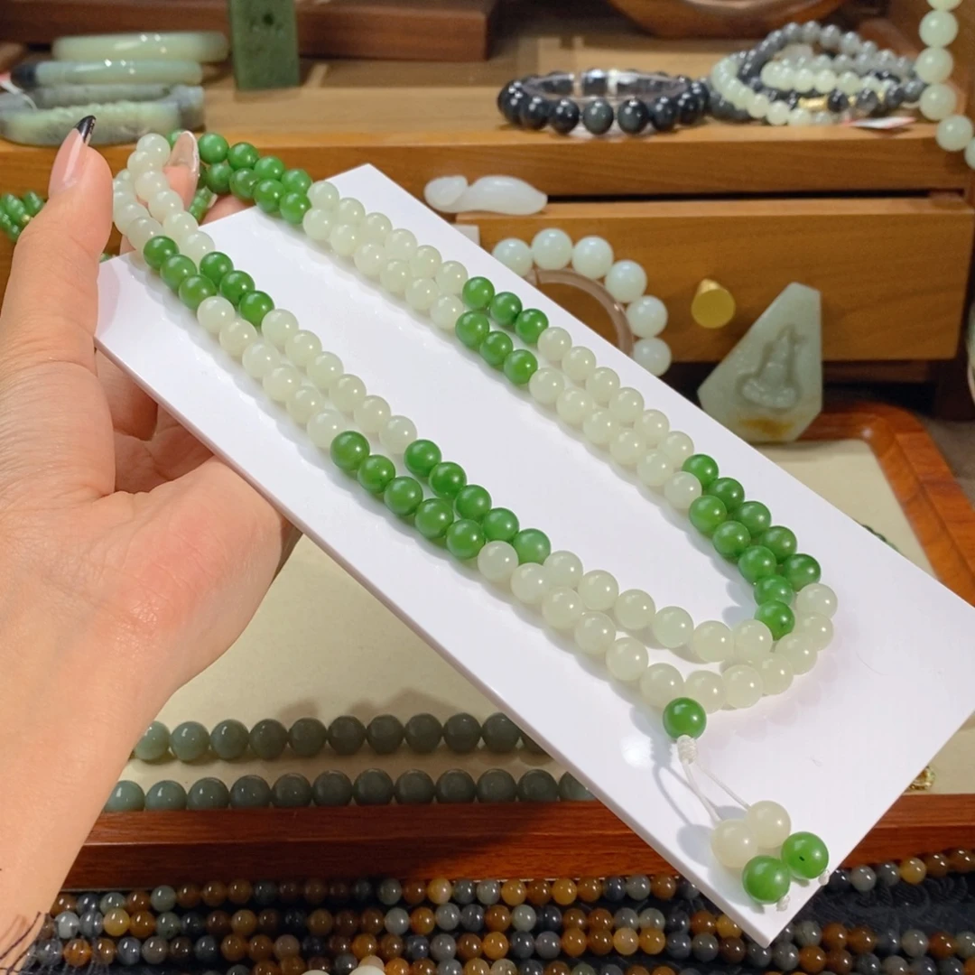 和田玉未镶嵌手链