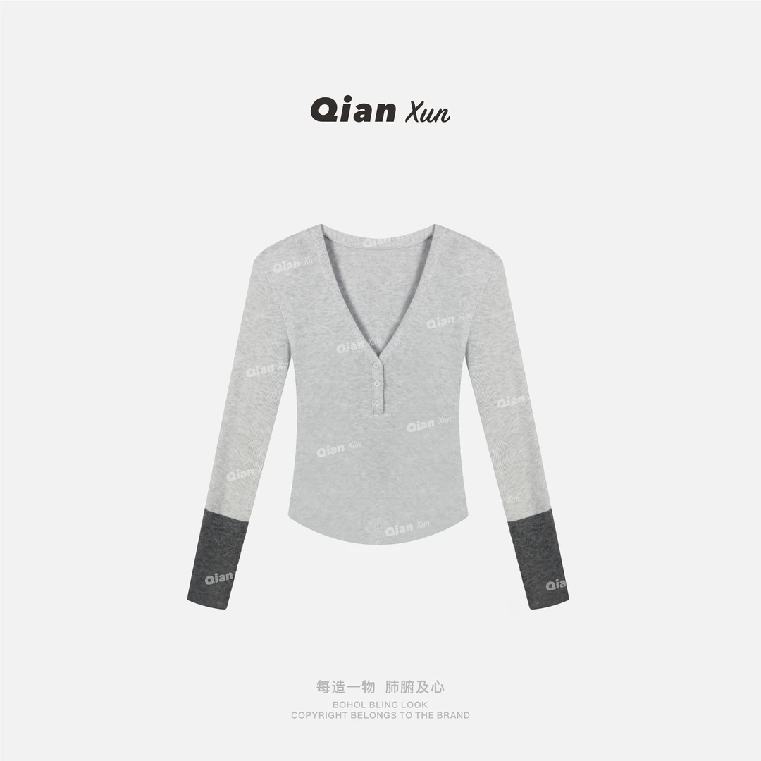 【千寻严选】秋季时尚气质百搭休闲修身显瘦洋气针织衫QXQ5ZZS5106A