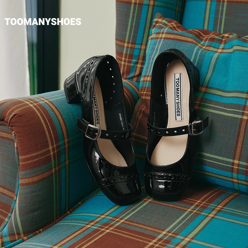 Toomanyshoes25新款浪漫特调法式优雅玛丽珍鞋