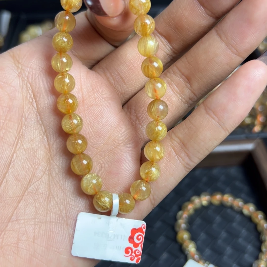 未镶嵌手链水晶天然金发晶