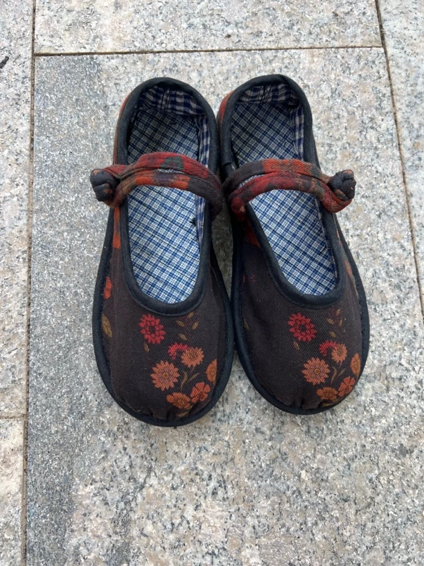 双层斜纹棉手工布鞋