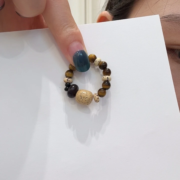 水晶戒指未镶嵌虎眼石戒指mq