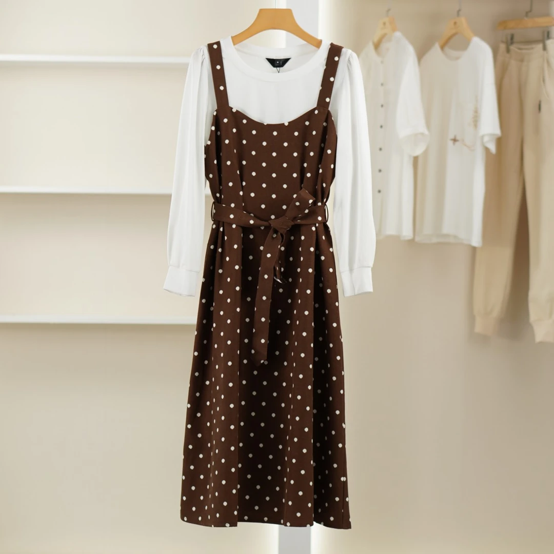 麦迪尚品【白LY】50407163时尚连衣裙套装春女装品牌撤柜 B2组