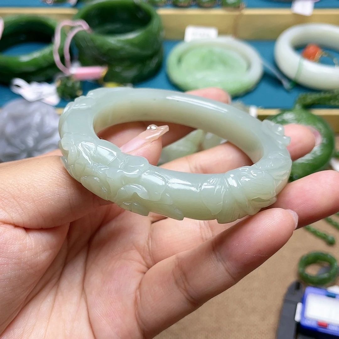 【闪购商品】和田玉手镯56圈口90未镶嵌