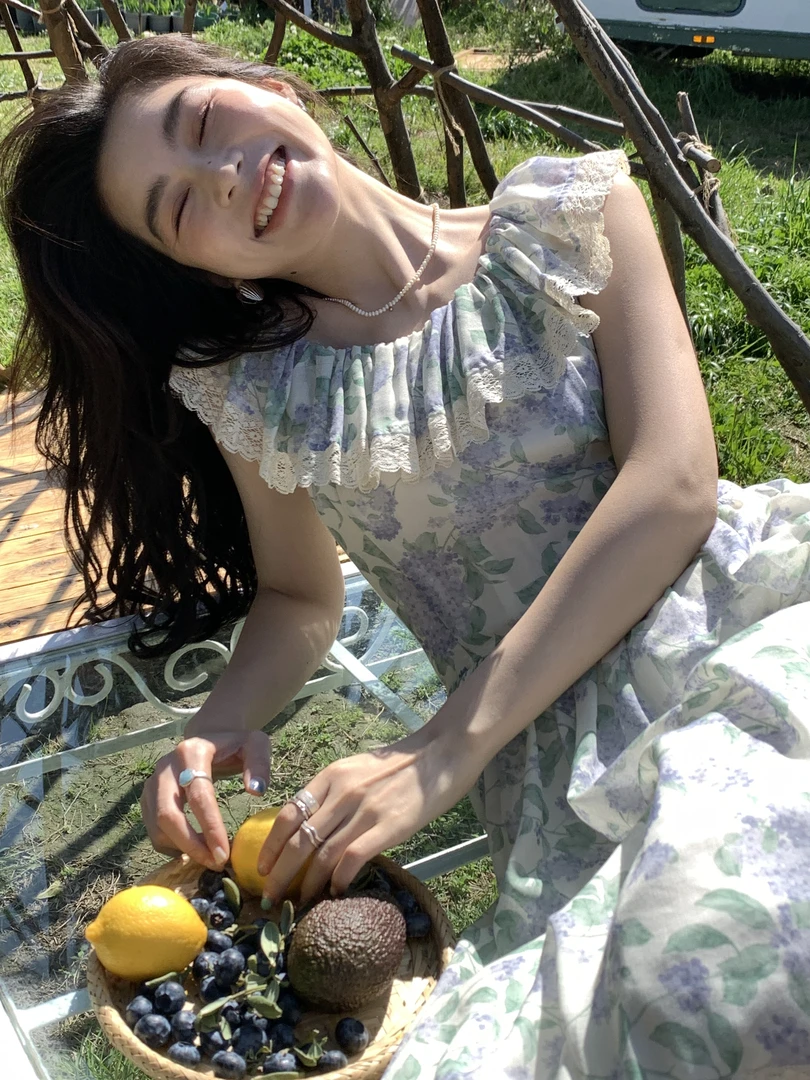 秋屿moment 自制 夏季法式一字肩连衣裙（面料较薄拉链需轻拉哦）