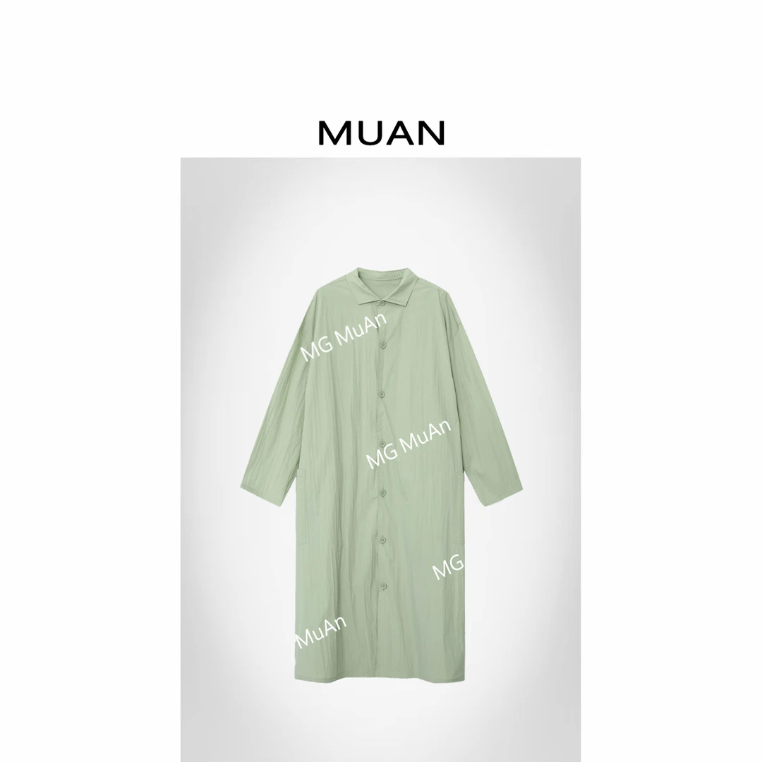 木岸MUAN：《清风风衣》定制高级宽松风衣外套长袖上衣女DG3-8894-1