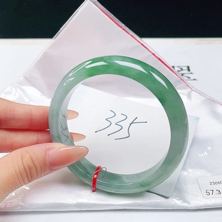 未镶嵌手镯翡翠57+正圈