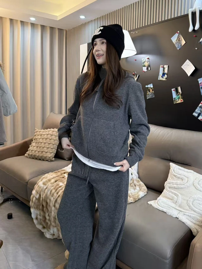 【Nine颜】加厚休闲风百搭时尚套装简约休息运动