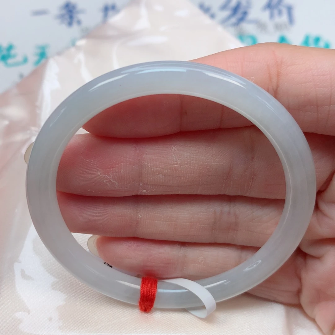 翡翠手镯未镶嵌51.8叮铛条 白月光 福利