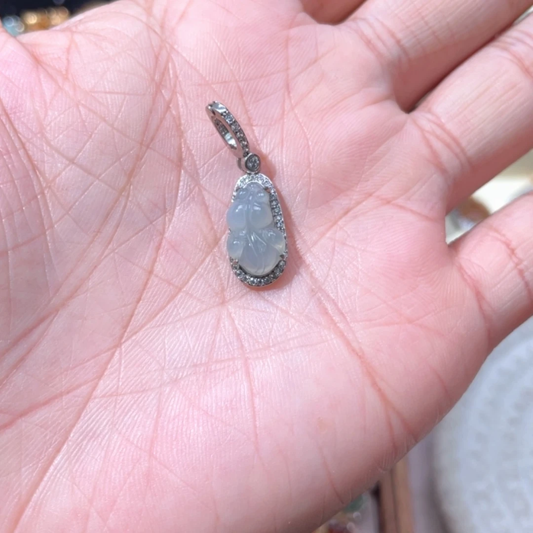翡翠银S925镶嵌颈饰