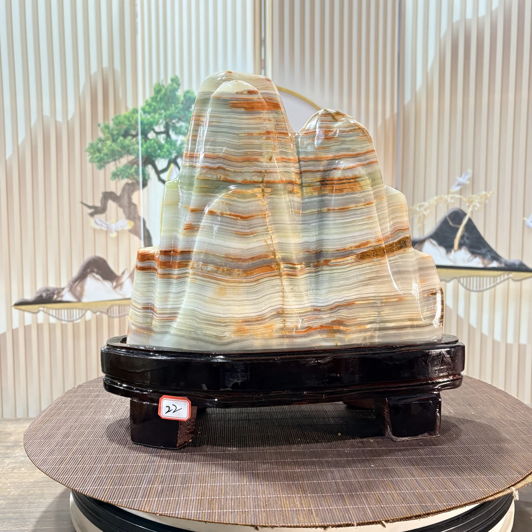 付米链接多样性发货奇石国画原石家居摆件大气玄关办公室客厅乔迁
