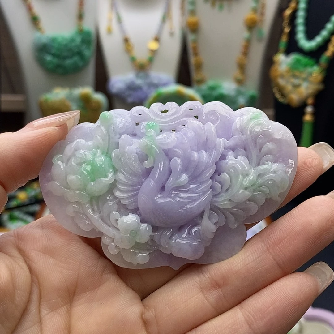 翡翠未镶嵌颈饰天然