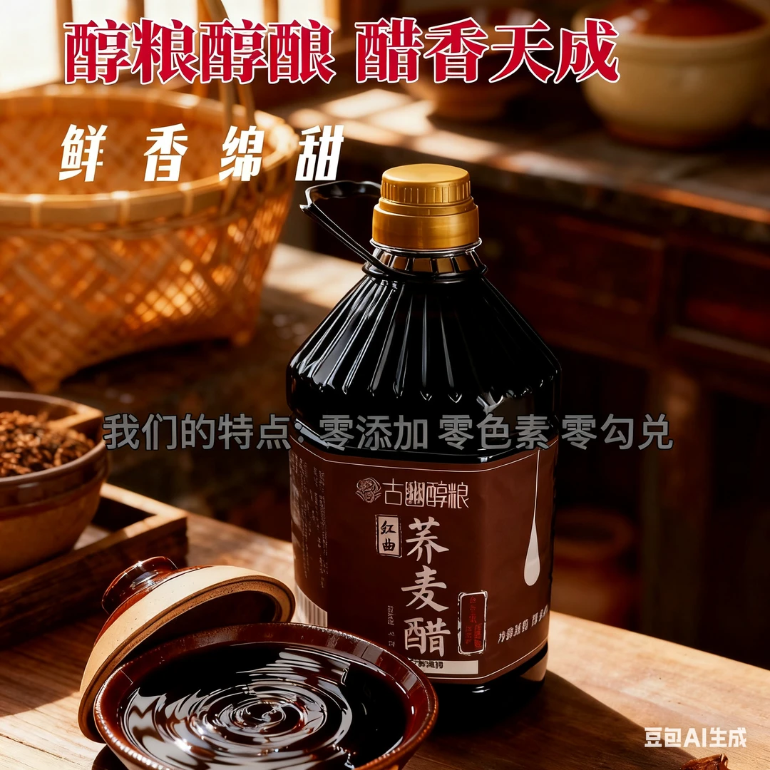 2.5L手工古法熏胚工艺酿造零添加醇粮原浆红曲荞麦醋