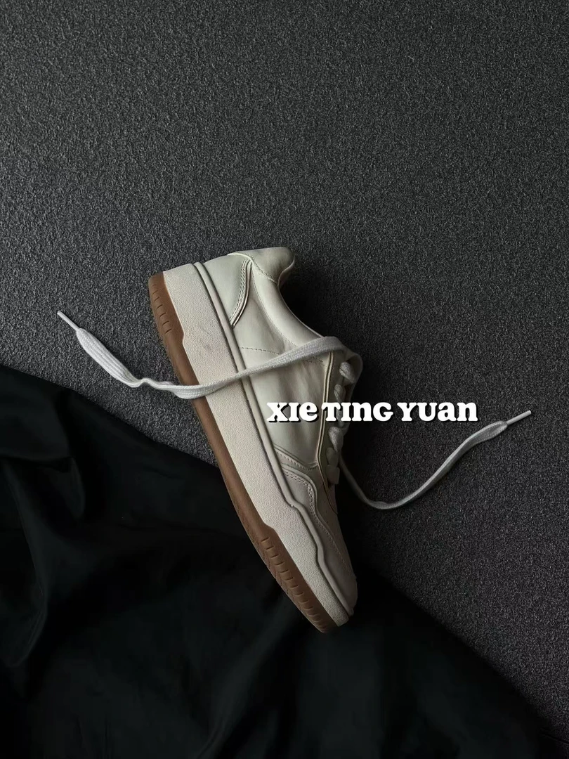 微瑕~马皮小白鞋女高级感超软百搭厚底不累脚板鞋9610