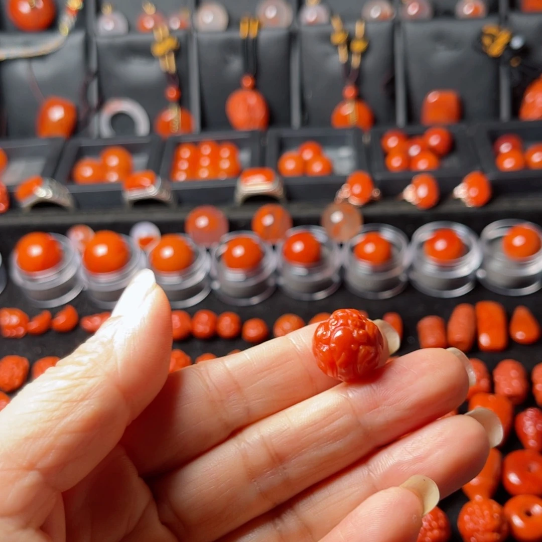 未镶嵌貔貅珠15+南红玛瑙