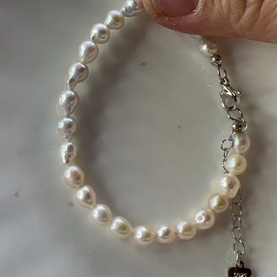 淡水珍珠手绳合金