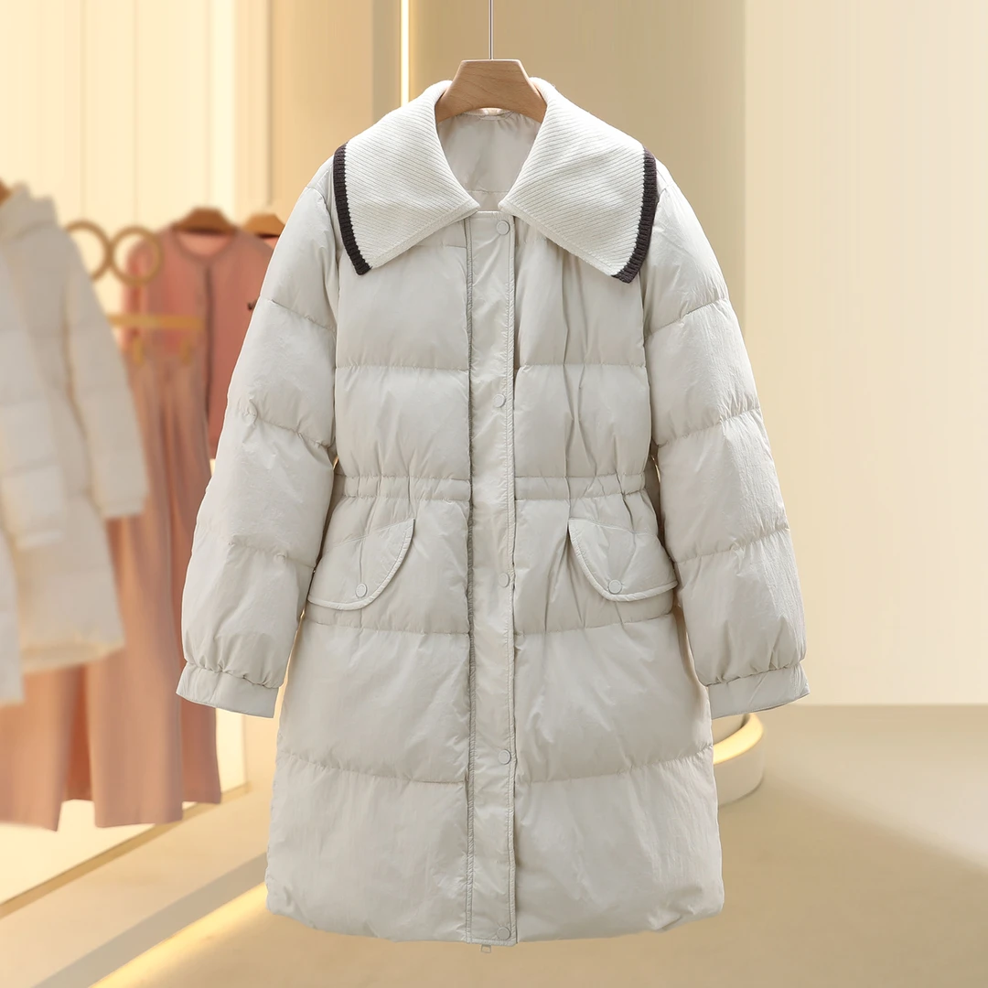 【艾W】极简风针织领洋气时髦2025冬季新款七号铺撤柜女装