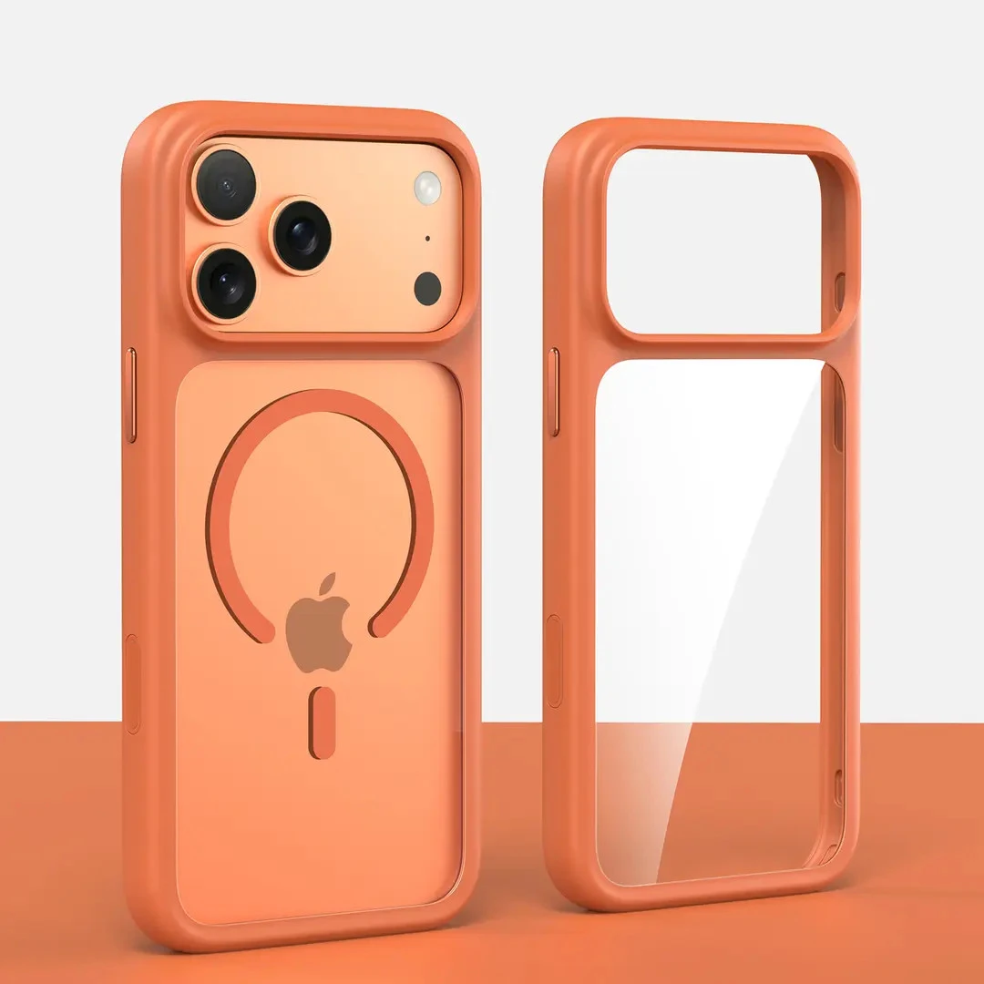 适用苹果17ProMax手机壳透明磁吸iPhone17超薄全包AI相机按键保护