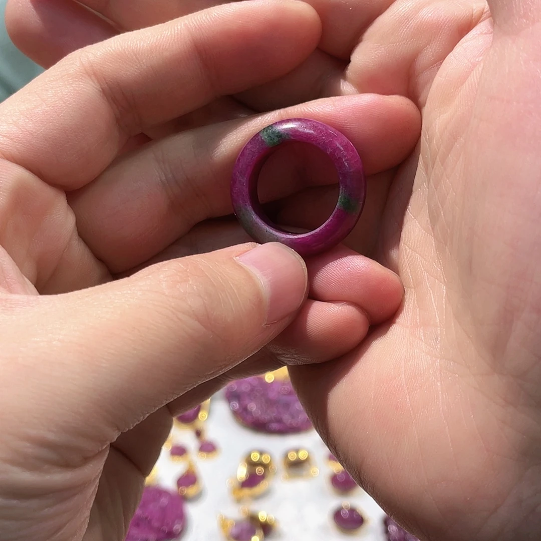 锦纶非金属红宝戒圈17