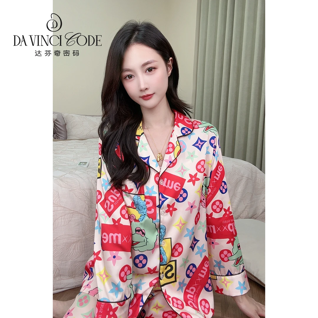 DAVINCIART达芬奇密码新款爆款涂鸦小丑夏日穿搭透气宽松女款睡衣