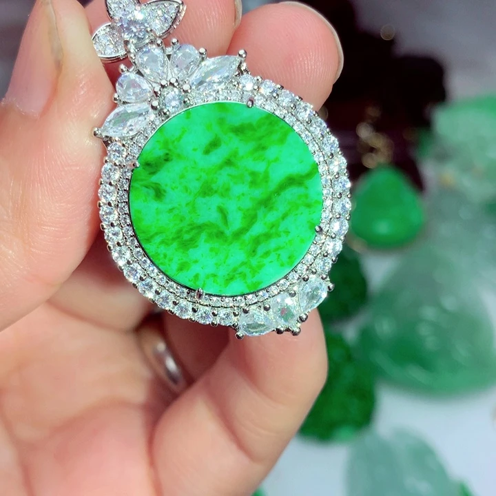 翡翠未镶嵌吊坠(不含链)