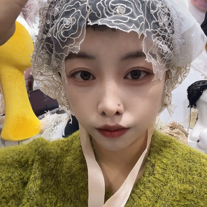 头层牛皮革米色丝带款