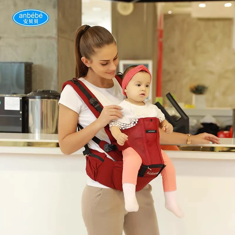 anbebe轻享家腰凳婴儿背带可躺坐二合一轻便两用四季外出抱娃神器