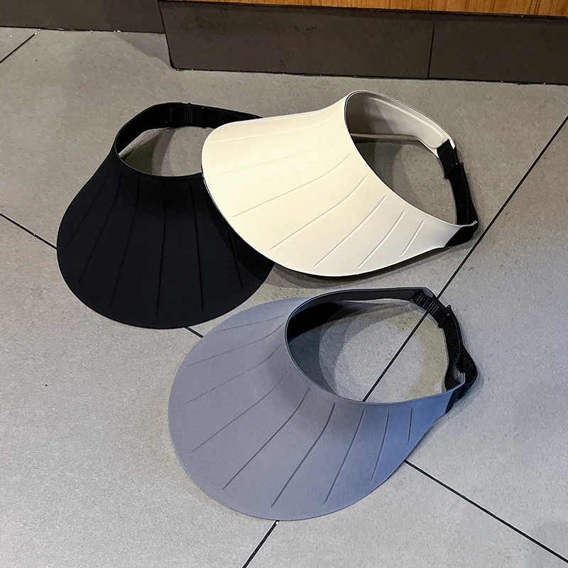 culv 无感一体防晒帽女夏超轻运动跑步空顶帽大檐防紫外线遮阳帽