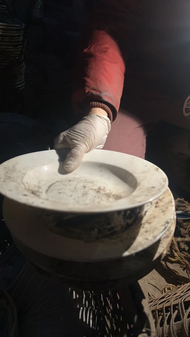 骨质瓷素胎盘子 4个 直径20