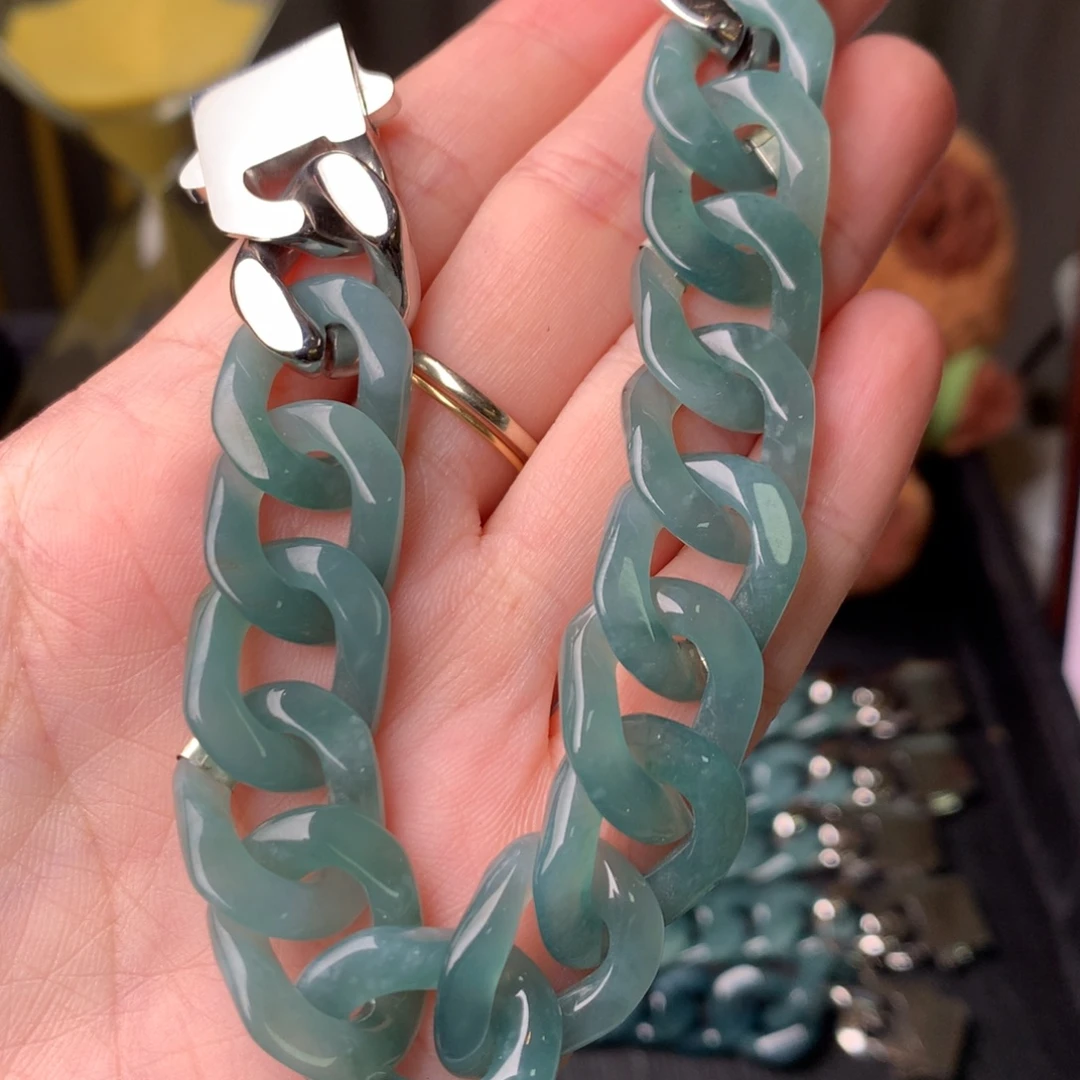 晟***华翡翠未镶嵌手链翡翠手链10001