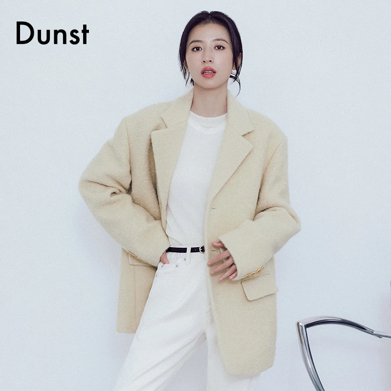 【周雨彤同款】中性圈圈呢宽松秋冬夹克UDJA4D124