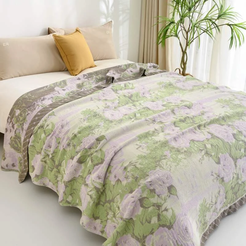 【DADONG·绿野仙踪】200*230麻纱布毯轻奢多功能毯可机洗