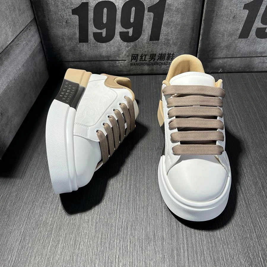 玛古芭简约舒适板鞋男潮流时尚高级感简约休闲鞋百搭厚底小白鞋子