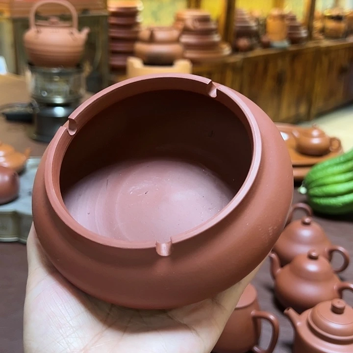 【闪购商品】潮州朱泥烟灰缸大约13-14cm