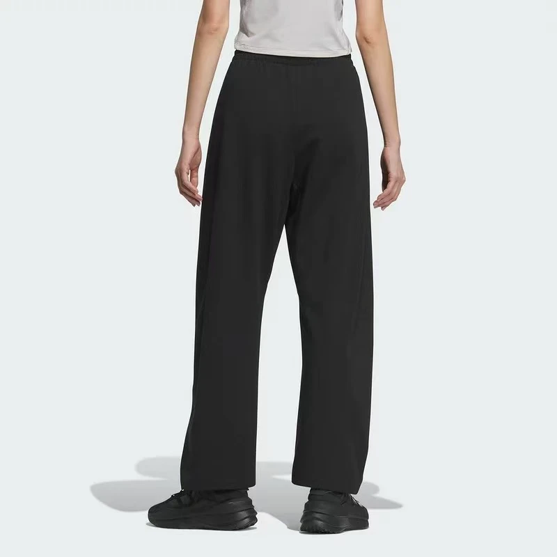 adidas阿迪达斯辣妹香蕉裤黑色2025春女中腰直筒针织长裤JZ1582