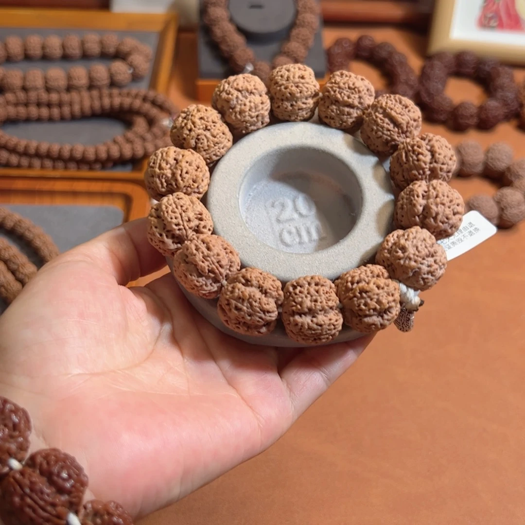 逍***豆手串金刚菩提22标款龙象梁大金刚菩提手串