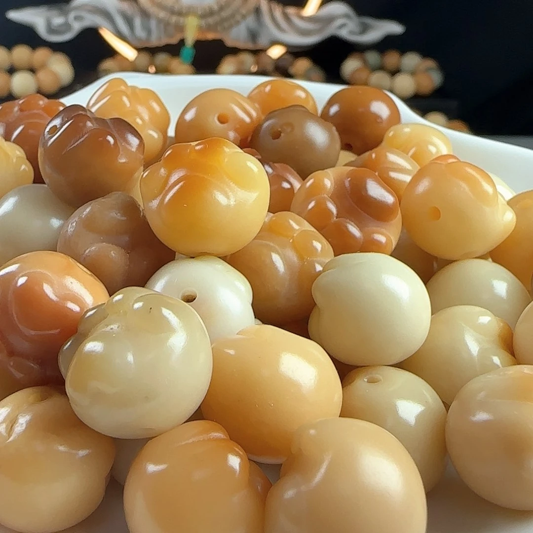 菩提根/象牙果手串瑕疵卡17爱心猫抓8颗不挑瑕疵