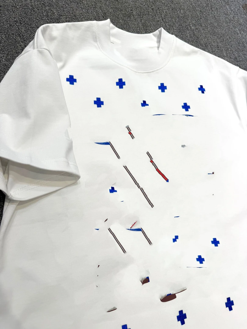 {GOO西高地刺绣}刺绣立体印花圆领短袖T恤男女同款