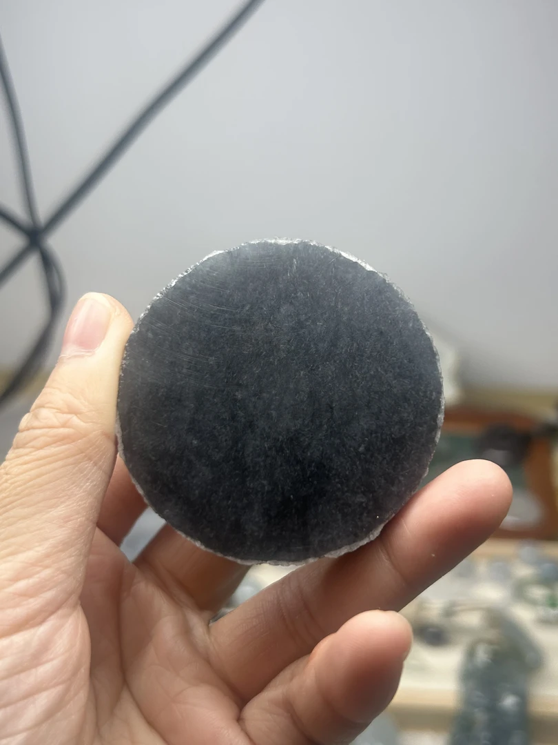 翡翠冰乌鸡镯心糯冰可做珠子山鬼花钱